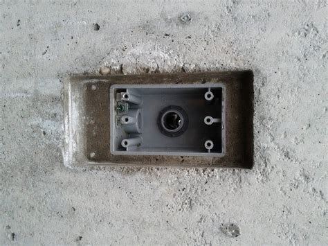 attaching electrical boxes to painted concrete|how to attach electrical box to concrete.